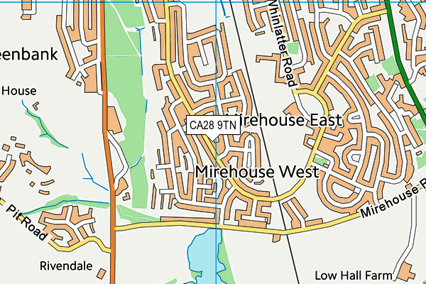 CA28 9TN map - OS VectorMap District (Ordnance Survey)