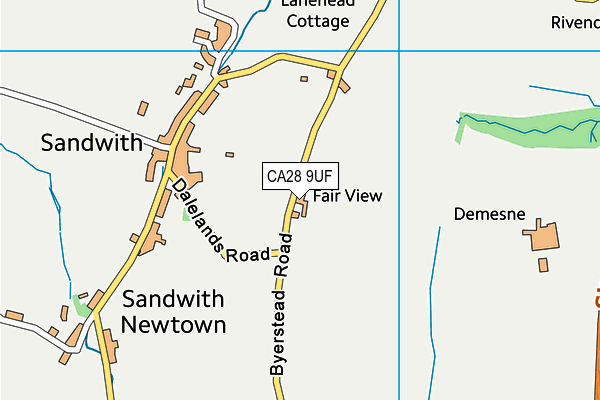 CA28 9UF map - OS VectorMap District (Ordnance Survey)