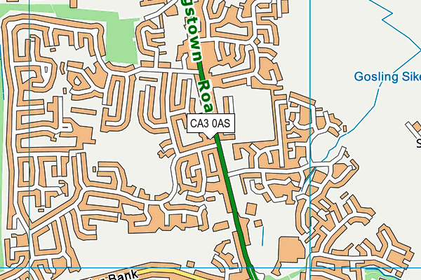 CA3 0AS map - OS VectorMap District (Ordnance Survey)