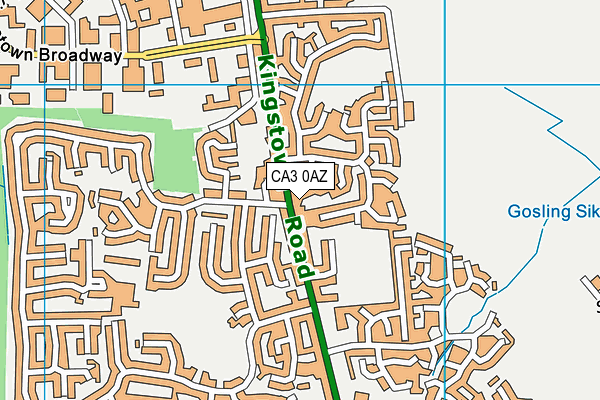 CA3 0AZ map - OS VectorMap District (Ordnance Survey)