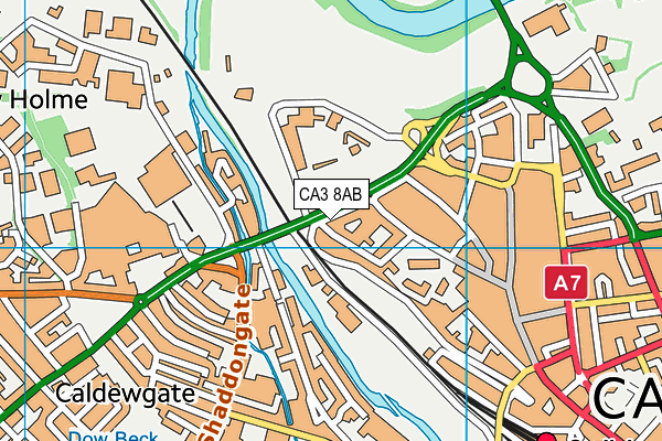 CA3 8AB map - OS VectorMap District (Ordnance Survey)