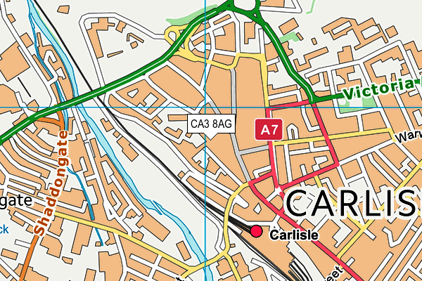 CA3 8AG map - OS VectorMap District (Ordnance Survey)