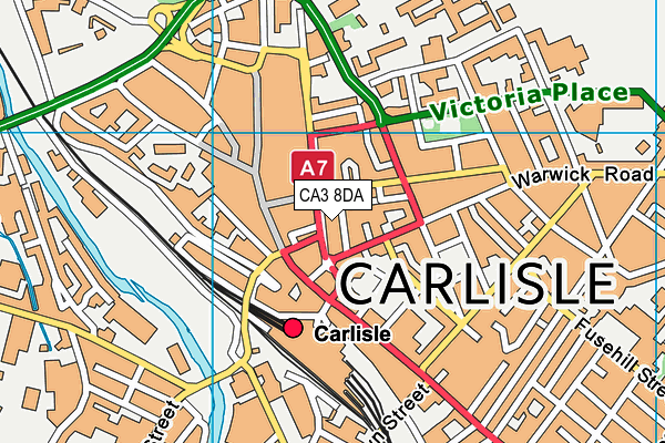 CA3 8DA map - OS VectorMap District (Ordnance Survey)