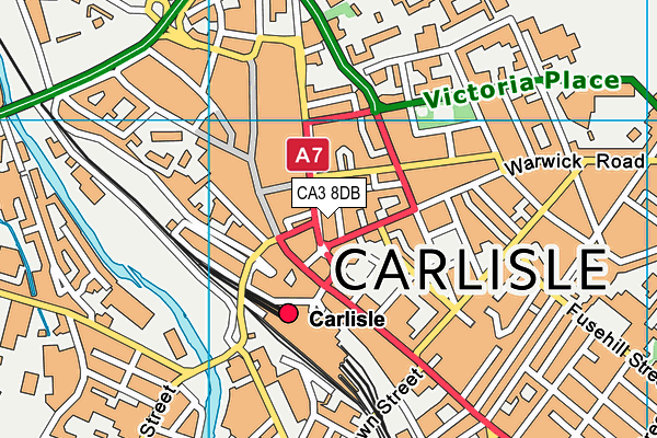 CA3 8DB map - OS VectorMap District (Ordnance Survey)