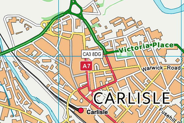 CA3 8DG map - OS VectorMap District (Ordnance Survey)