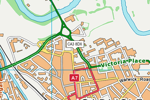 CA3 8DX map - OS VectorMap District (Ordnance Survey)