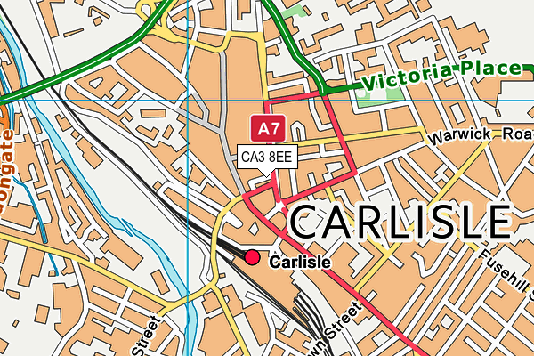 CA3 8EE map - OS VectorMap District (Ordnance Survey)