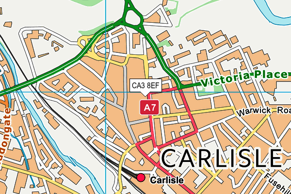 CA3 8EF map - OS VectorMap District (Ordnance Survey)