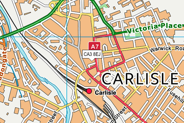 CA3 8EJ map - OS VectorMap District (Ordnance Survey)