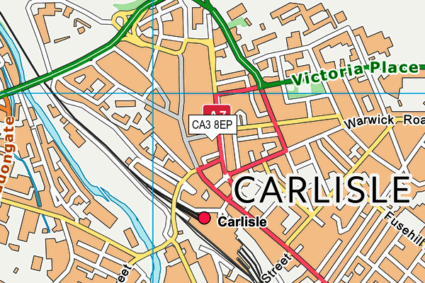 CA3 8EP map - OS VectorMap District (Ordnance Survey)