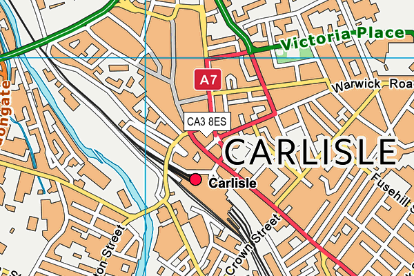 CA3 8ES map - OS VectorMap District (Ordnance Survey)