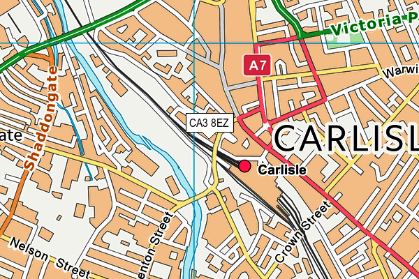 CA3 8EZ map - OS VectorMap District (Ordnance Survey)