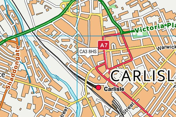 CA3 8HS map - OS VectorMap District (Ordnance Survey)