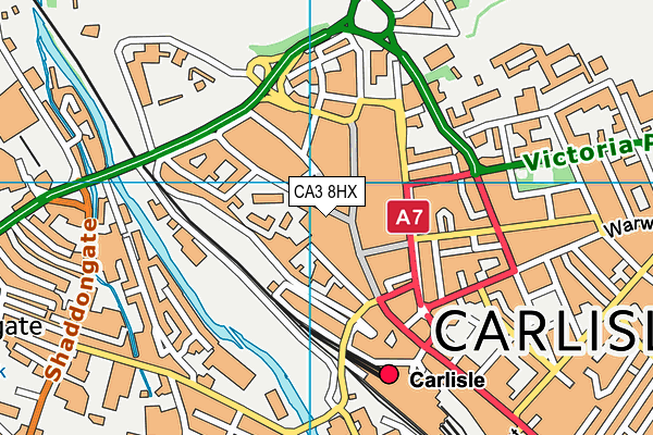 CA3 8HX map - OS VectorMap District (Ordnance Survey)