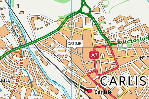 CA3 8JE map - OS VectorMap District (Ordnance Survey)