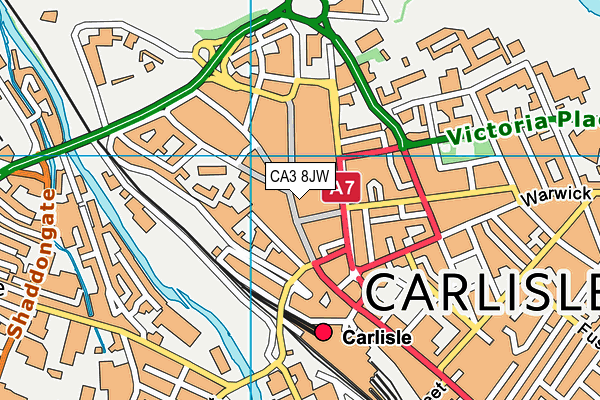 CA3 8JW map - OS VectorMap District (Ordnance Survey)