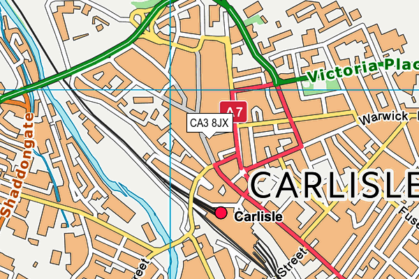 CA3 8JX map - OS VectorMap District (Ordnance Survey)