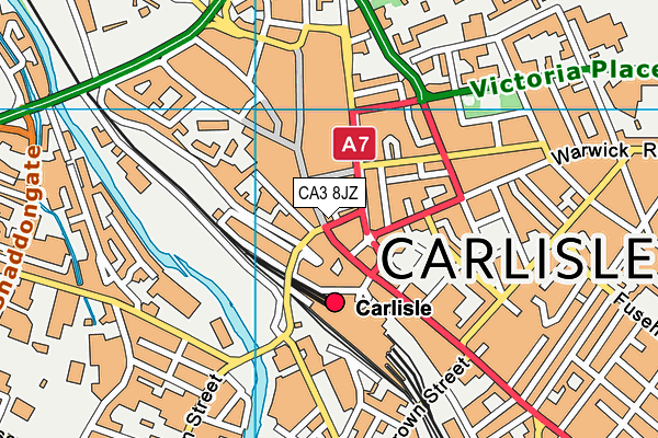 CA3 8JZ map - OS VectorMap District (Ordnance Survey)