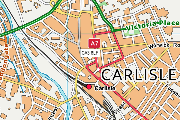 CA3 8LF map - OS VectorMap District (Ordnance Survey)