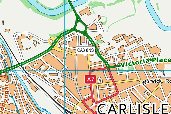 CA3 8NS map - OS VectorMap District (Ordnance Survey)