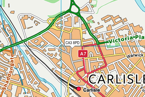 CA3 8PD map - OS VectorMap District (Ordnance Survey)