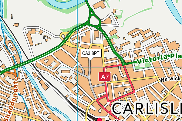 CA3 8PT map - OS VectorMap District (Ordnance Survey)