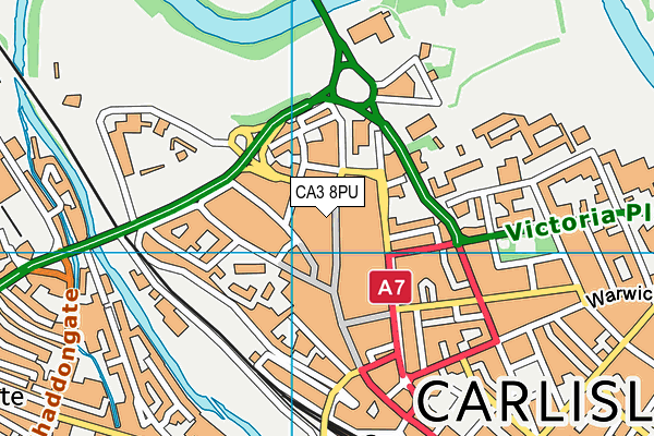 CA3 8PU map - OS VectorMap District (Ordnance Survey)