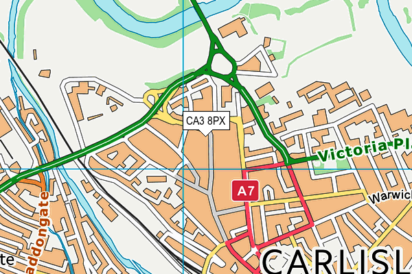 CA3 8PX map - OS VectorMap District (Ordnance Survey)