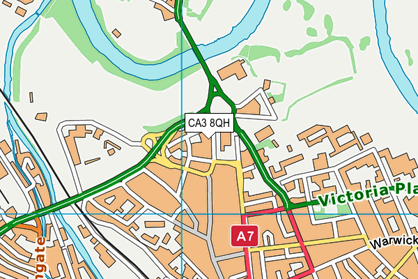 CA3 8QH map - OS VectorMap District (Ordnance Survey)