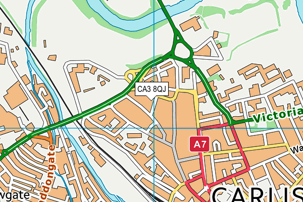 CA3 8QJ map - OS VectorMap District (Ordnance Survey)