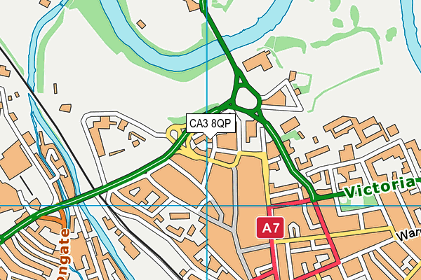 CA3 8QP map - OS VectorMap District (Ordnance Survey)