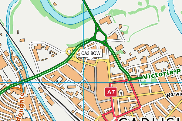 CA3 8QW map - OS VectorMap District (Ordnance Survey)
