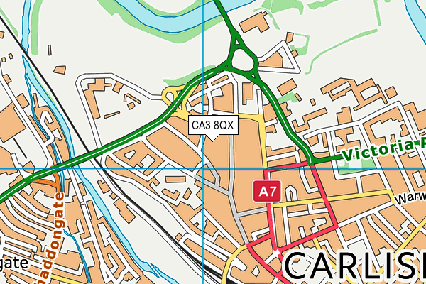 CA3 8QX map - OS VectorMap District (Ordnance Survey)