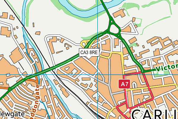 CA3 8RE map - OS VectorMap District (Ordnance Survey)