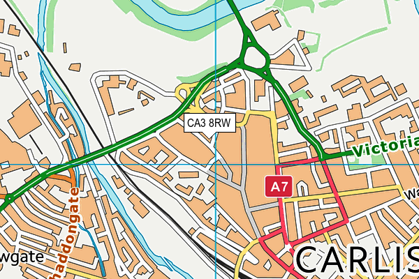 CA3 8RW map - OS VectorMap District (Ordnance Survey)