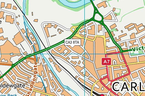 CA3 8TA map - OS VectorMap District (Ordnance Survey)