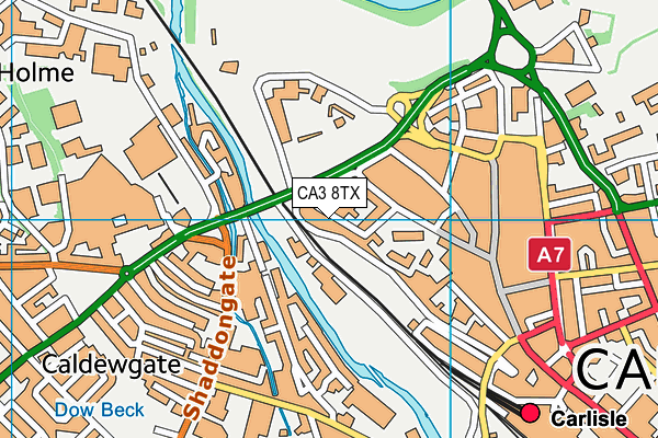 CA3 8TX map - OS VectorMap District (Ordnance Survey)
