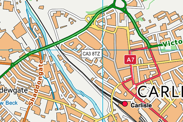 CA3 8TZ map - OS VectorMap District (Ordnance Survey)