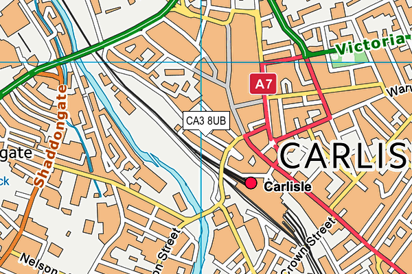 CA3 8UB map - OS VectorMap District (Ordnance Survey)