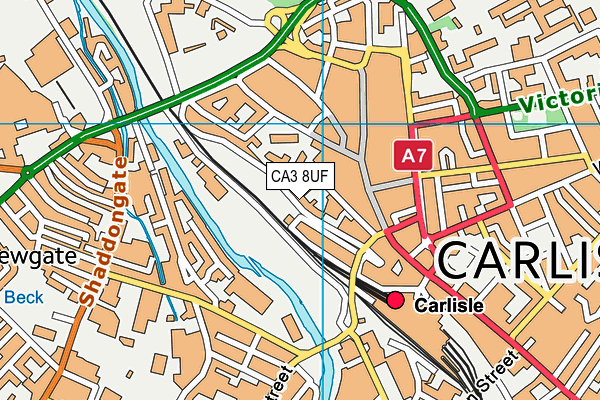 CA3 8UF map - OS VectorMap District (Ordnance Survey)