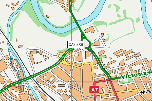 CA3 8XB map - OS VectorMap District (Ordnance Survey)
