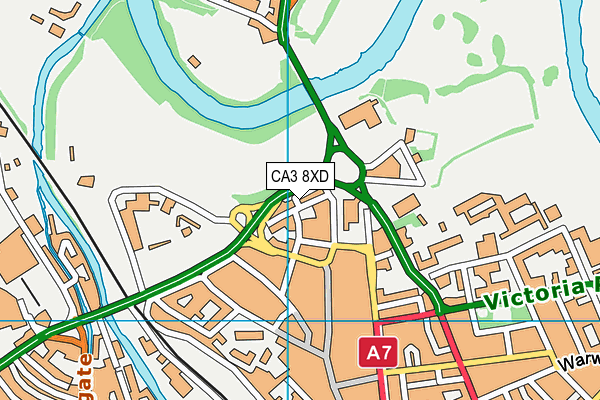 CA3 8XD map - OS VectorMap District (Ordnance Survey)