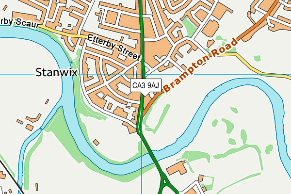 CA3 9AJ map - OS VectorMap District (Ordnance Survey)