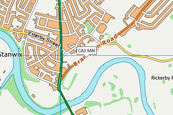 CA3 9AN map - OS VectorMap District (Ordnance Survey)