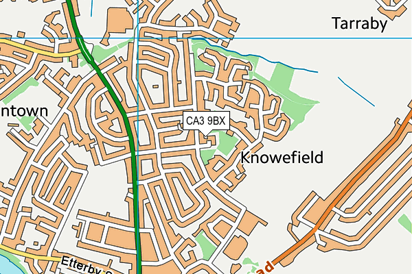 CA3 9BX map - OS VectorMap District (Ordnance Survey)