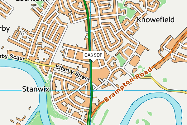 CA3 9DF map - OS VectorMap District (Ordnance Survey)