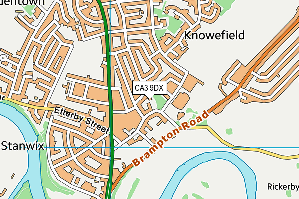 CA3 9DX map - OS VectorMap District (Ordnance Survey)