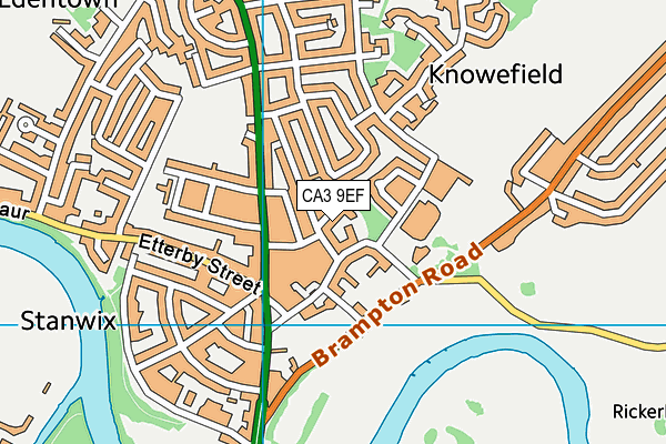 CA3 9EF map - OS VectorMap District (Ordnance Survey)