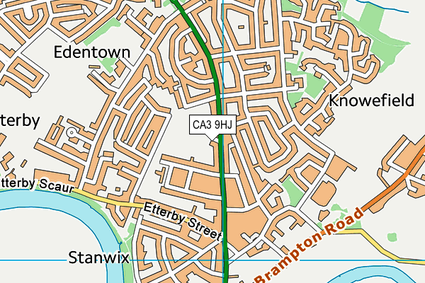 CA3 9HJ map - OS VectorMap District (Ordnance Survey)