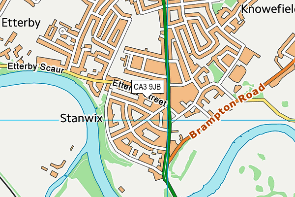 CA3 9JB map - OS VectorMap District (Ordnance Survey)